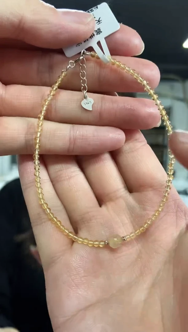 【闪购商品】水晶脚链银S925镶嵌多样性发其一颜色微差