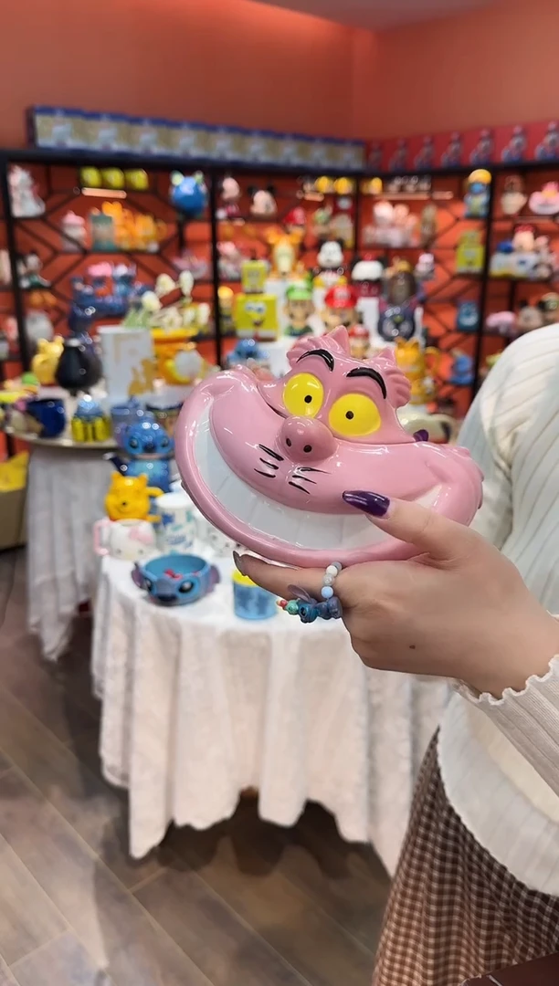 瓷片@@柴郡猫陶瓷储物罐（小）|