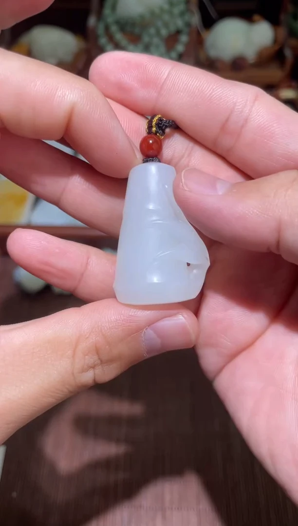 未镶嵌和田玉挂件竹节