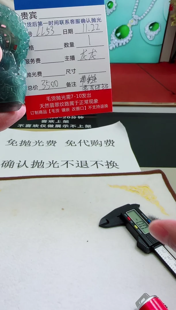 未镶嵌定制翡翠LL53翡翠吊坠赠珠链-多样性发其一