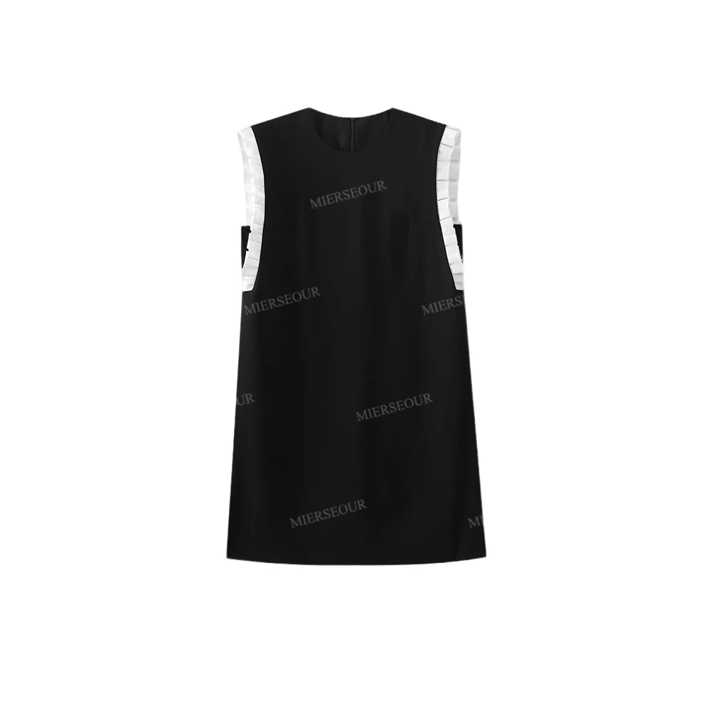 【封后轻奢设计】【结构美学】简约都市风休闲无袖连衣裙6388