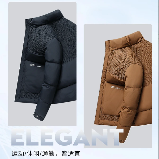 马休丹盾新美式立领羽绒服 休闲运动保暖加厚韩式百搭男款羽绒服