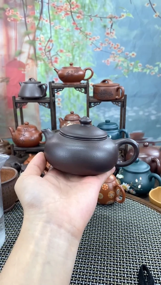 茶壶紫砂紫泥寒江200cc
