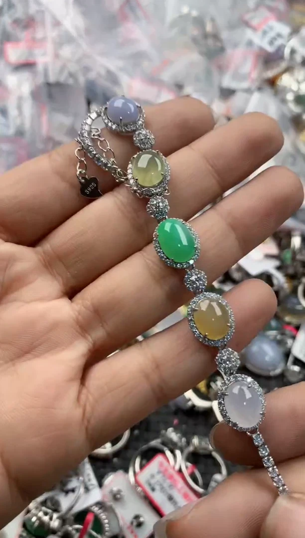 银S925镶嵌戒指翡翠16             2