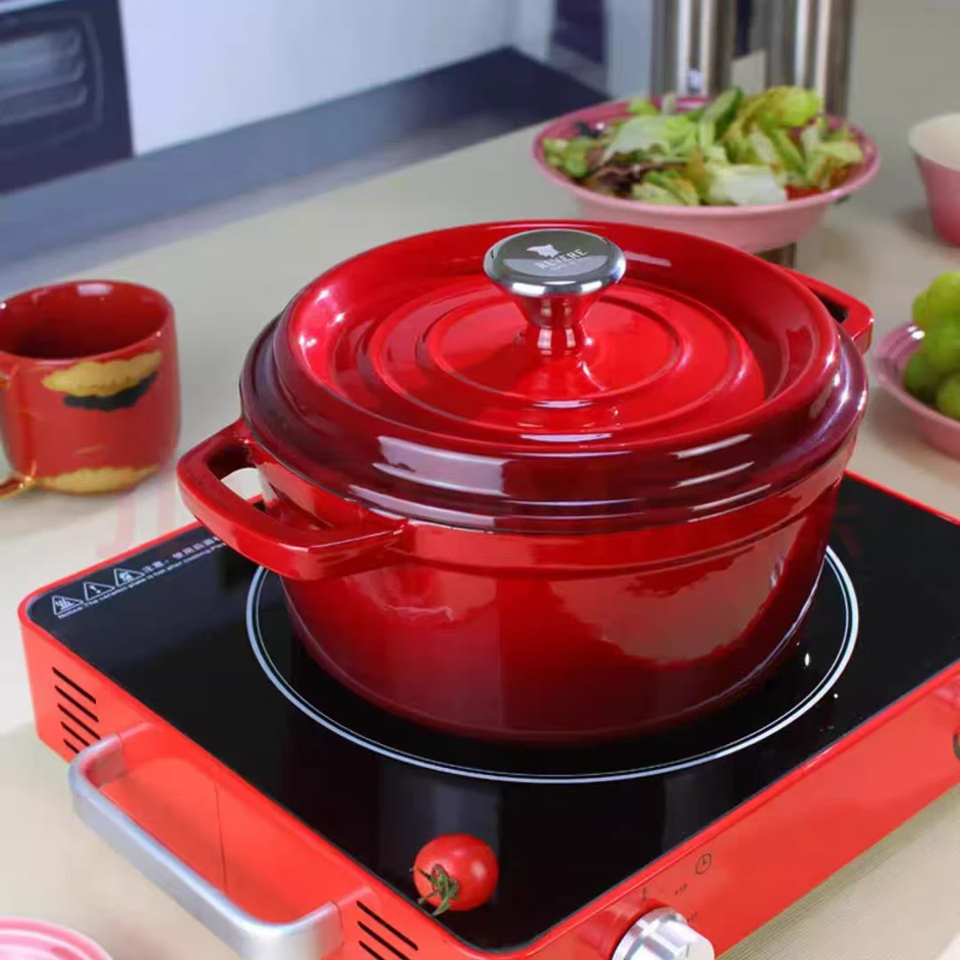 【宏兔优选】珐琅锅铸铁锅家用炖锅炖盅锅汤锅焖烧锅3L