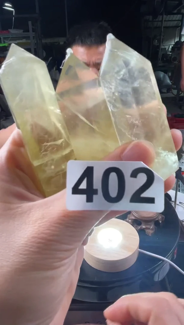 未镶嵌发晶大型摆件（非配饰）黄水晶柱子402 多样性发其一