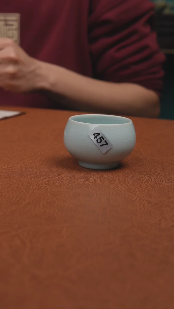 【闪购商品】杯汝州原产地原矿釉仿古月白禅定杯