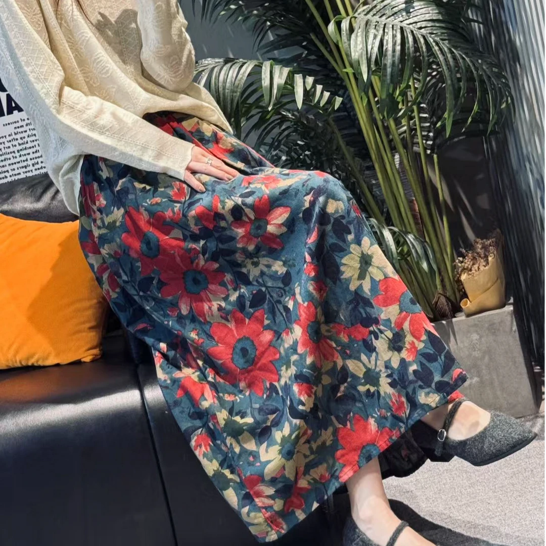 Yjrg 早春新款百搭棉麻裙