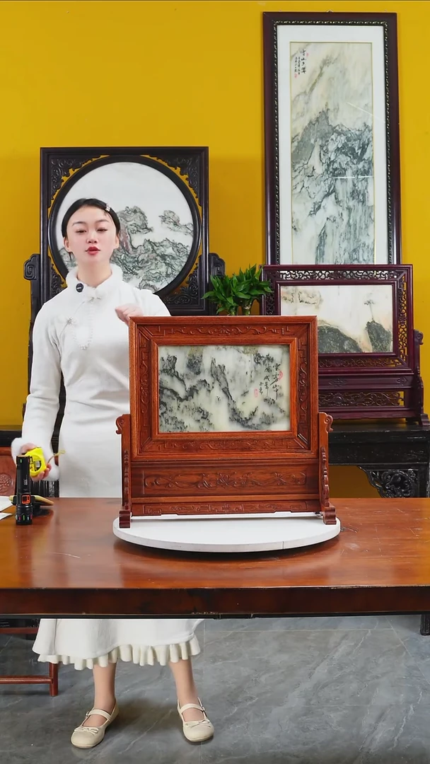 石材天然大理石画摆件