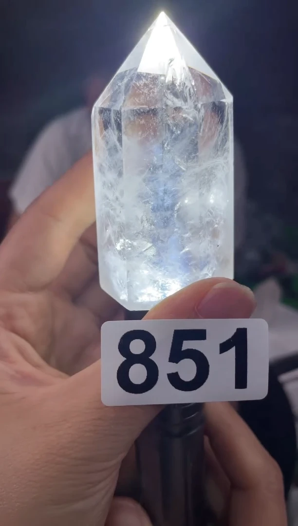 未镶嵌发晶大型摆件（非配饰）白水晶蓝针柱子851 135克