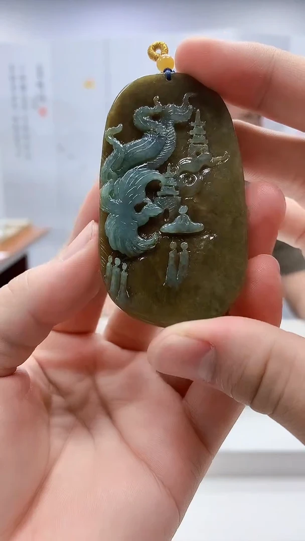 定制翡翠未镶嵌4812bb-毛货挂件43
