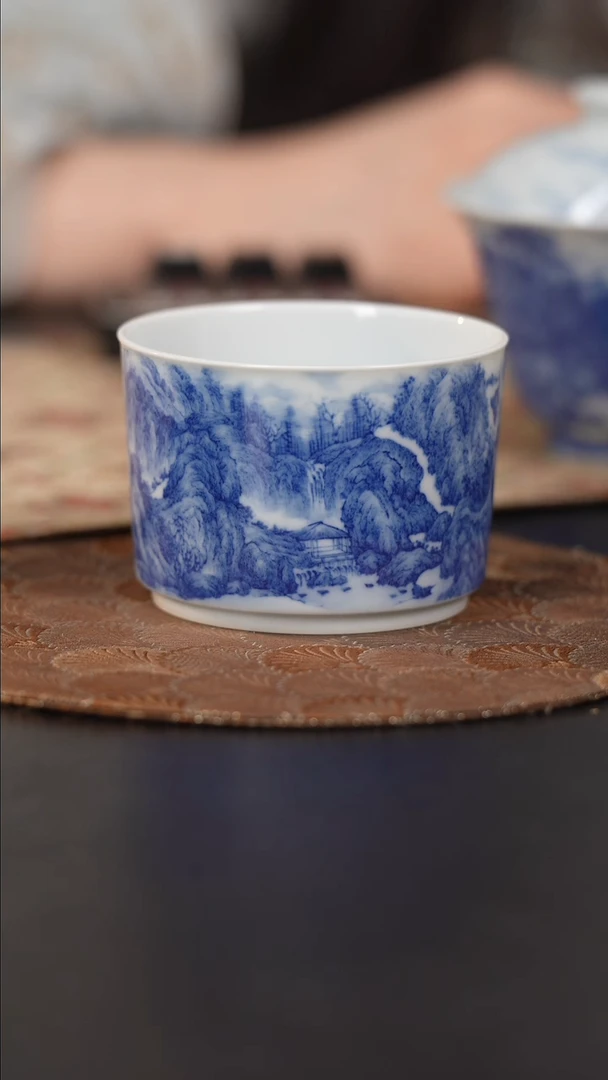 【闪购商品】杯九本造物青花溪山飞瀑