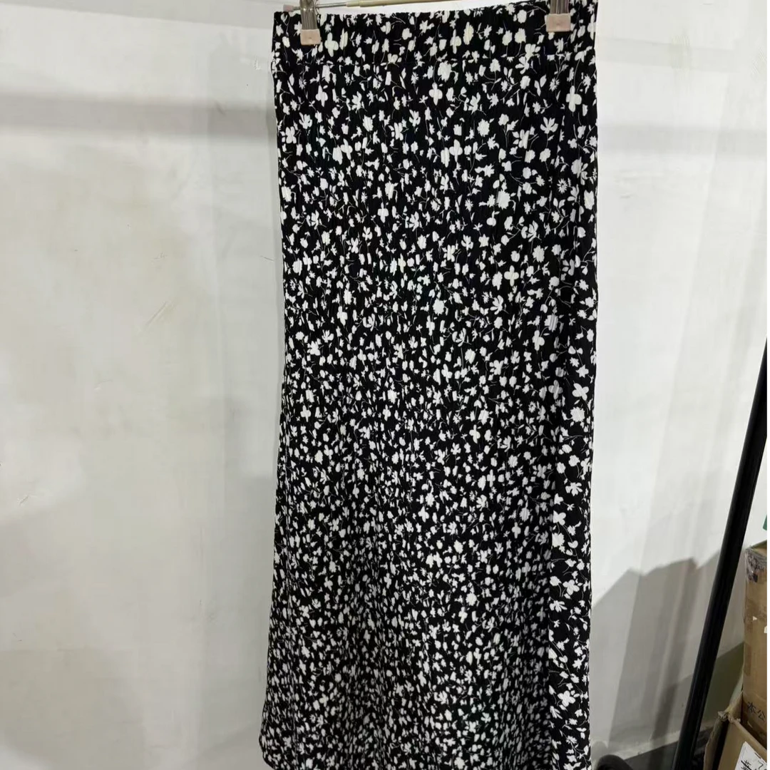 繁花半身裙 法式优雅度假风碎花高腰中长款时尚A字长裙百搭