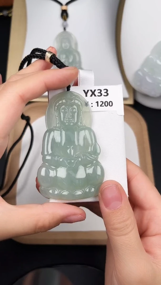 颈饰未镶嵌翡翠翡翠YX33孤品观音
