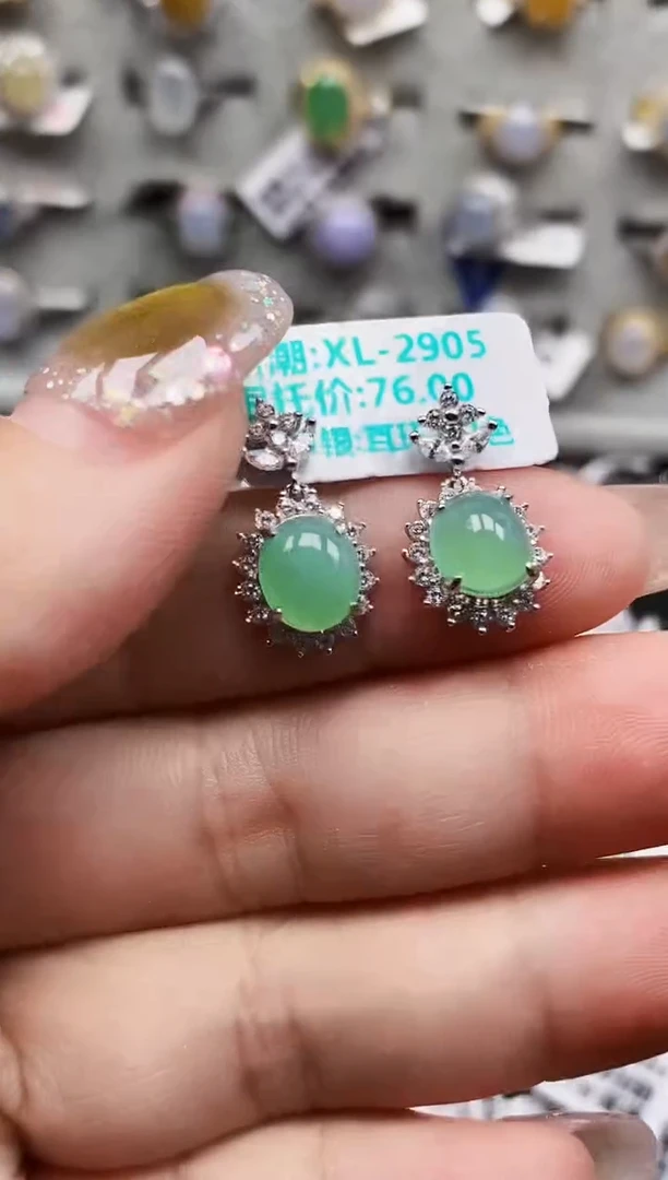银S925镶嵌戒指翡翠0139