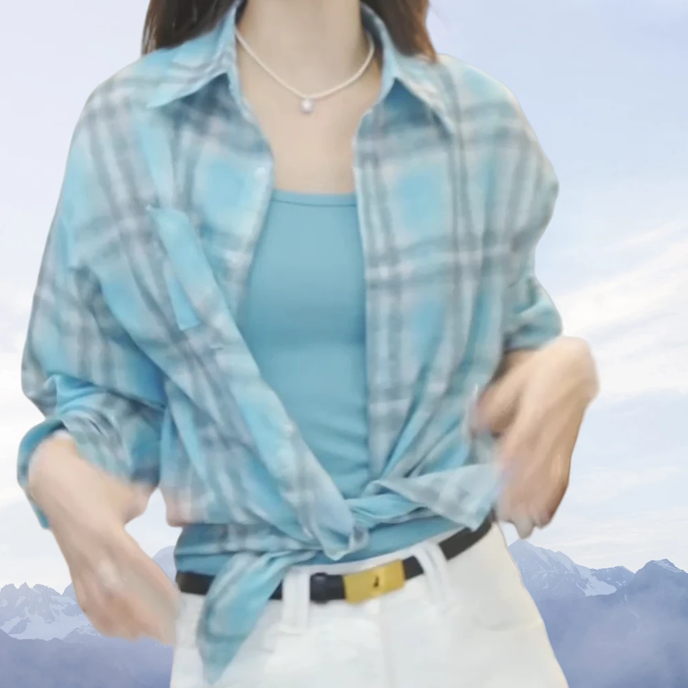 【格子情调】2025春夏新款时尚格子休闲设计师衬衣