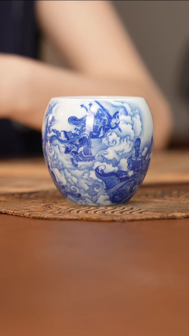 杯九本造物青花大闹天宫
