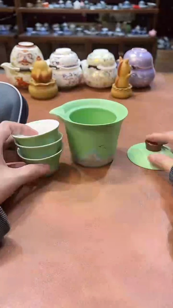 真的很便宜会开片的旅行茶具
