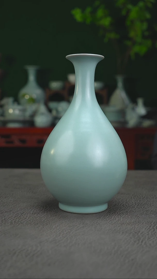 70号玉壶春瓶无纹微瑕~帆