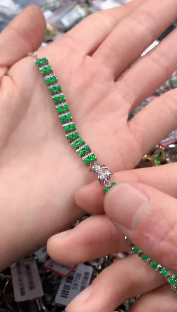 银S925镶嵌戒指翡翠4       1