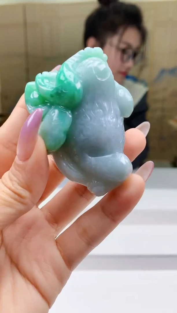 【闪购商品】定制翡翠未镶嵌5156ty-毛货挂件105