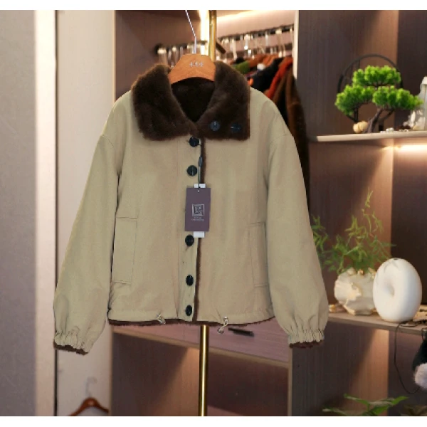 【云想珊墨-栗烟拂晓】冬季派克服外套4369