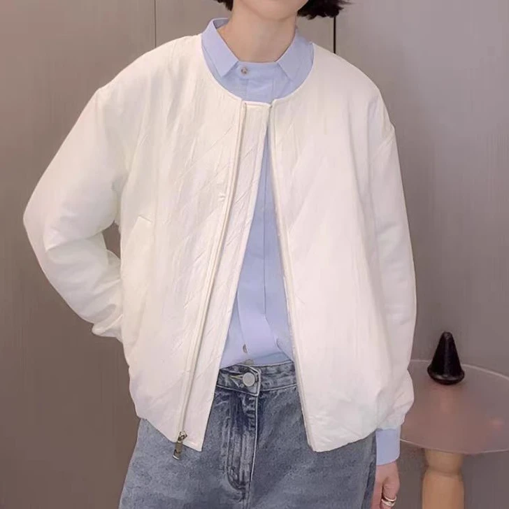 【苗姐衣橱】设计感 圆领棒球服外套25827
