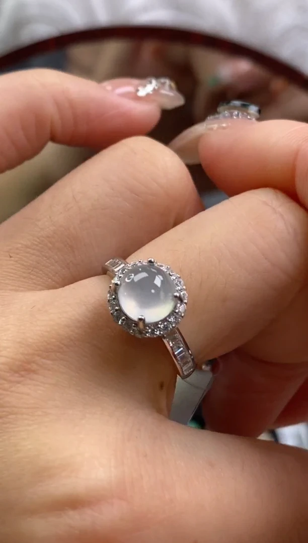 颈饰银S925镶嵌翡翠净货17128