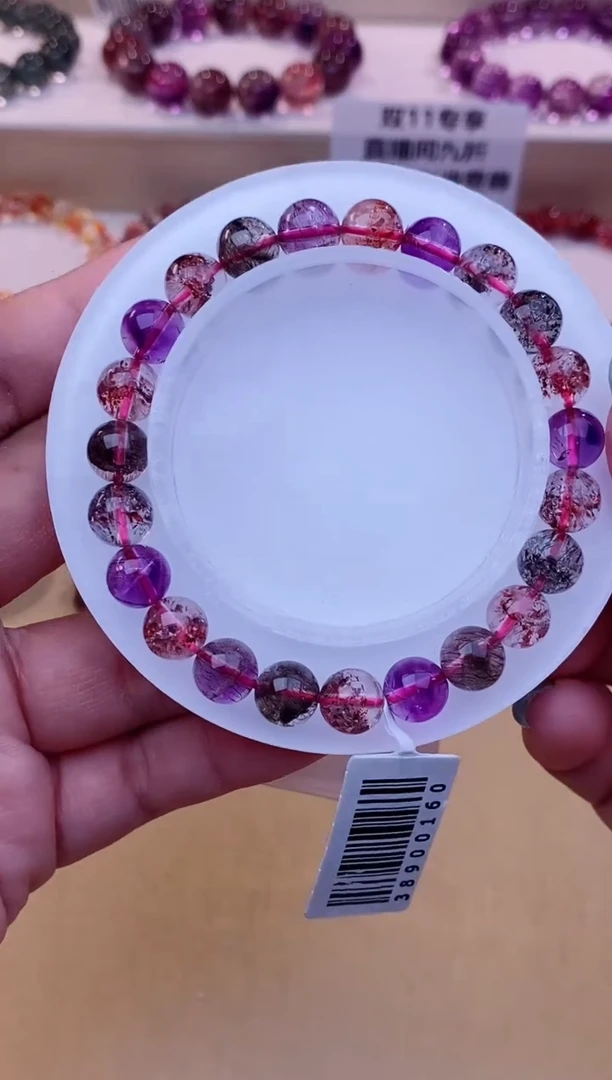 未镶嵌手串水晶黑加仑超七8m+