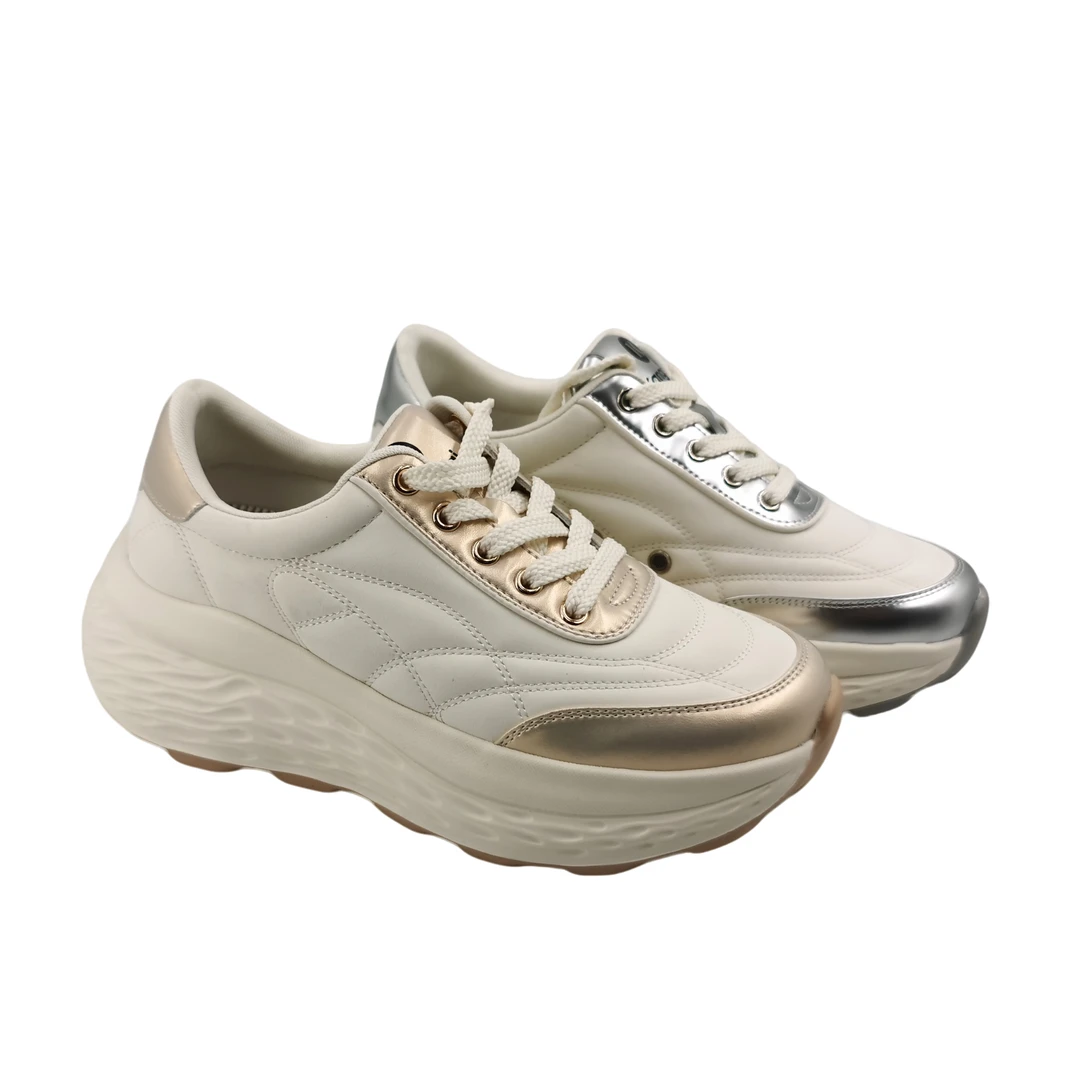 KANGNAI/康奈2025年春季11252097运动休闲时尚系带圆头透气老爹鞋