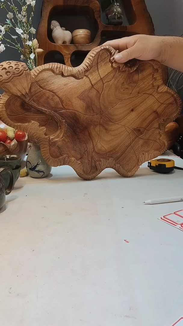 香樟木A22精品荷叶干泡/尺寸48*32*4