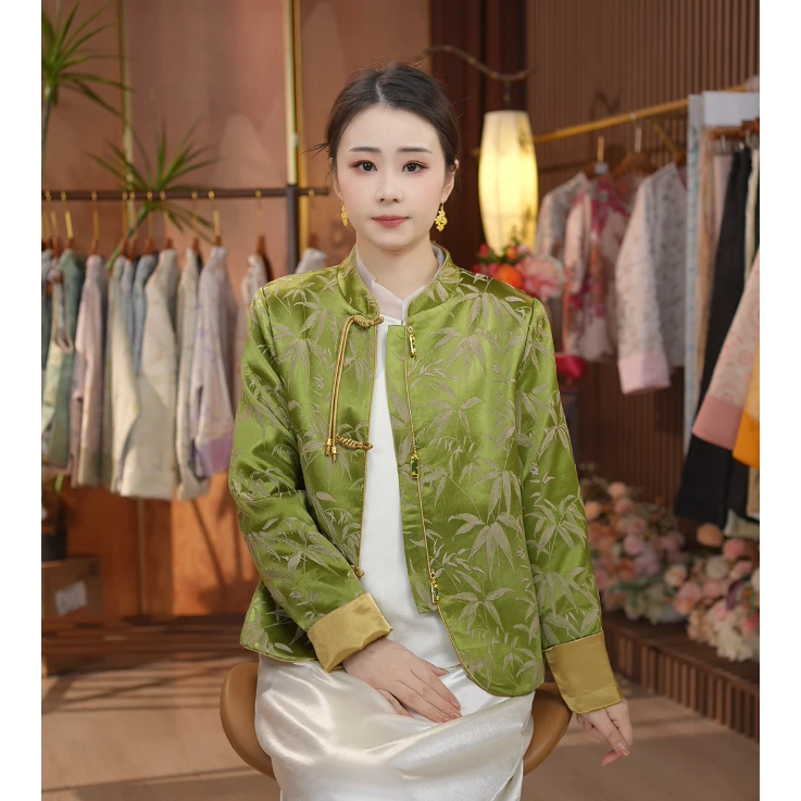 《醉竹烟 -外套》新中式国风提花高定百搭时尚显瘦秋款外套