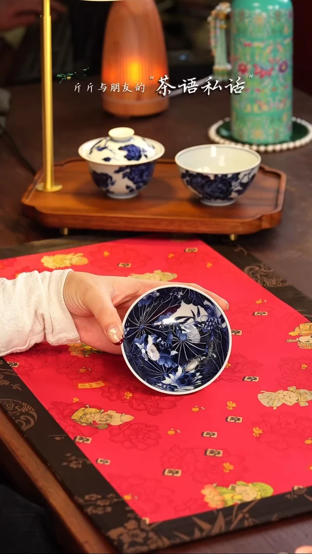 【闪购商品】志纯窑   青花   荷花   单杯