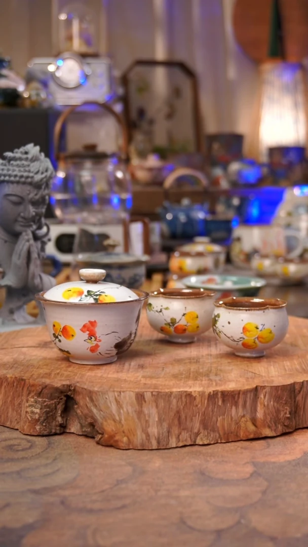 杯子琵琶公鸡手工手绘手工手绘