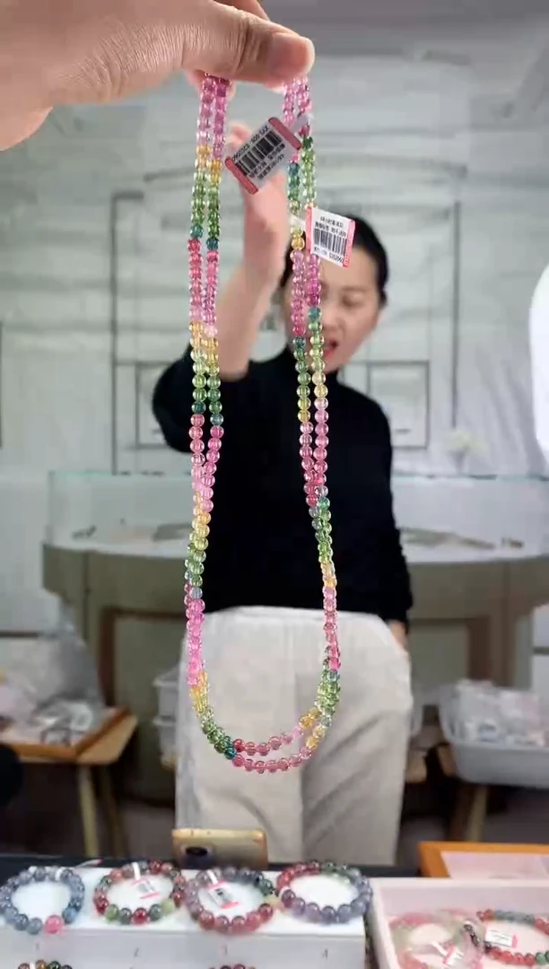 【闪购商品】碧玺手串未镶嵌多样性发一条