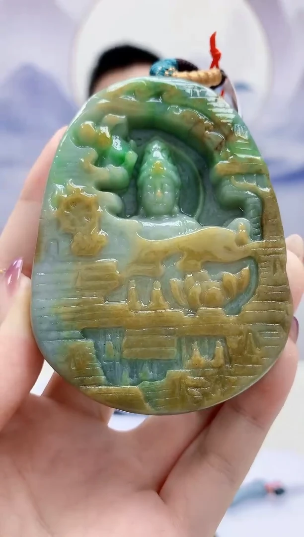 定制翡翠未镶嵌4812jw-毛货挂件15