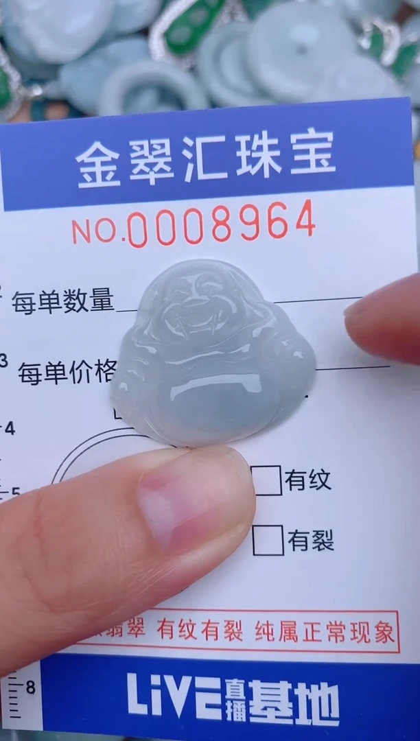 翡翠未镶嵌颈饰8964