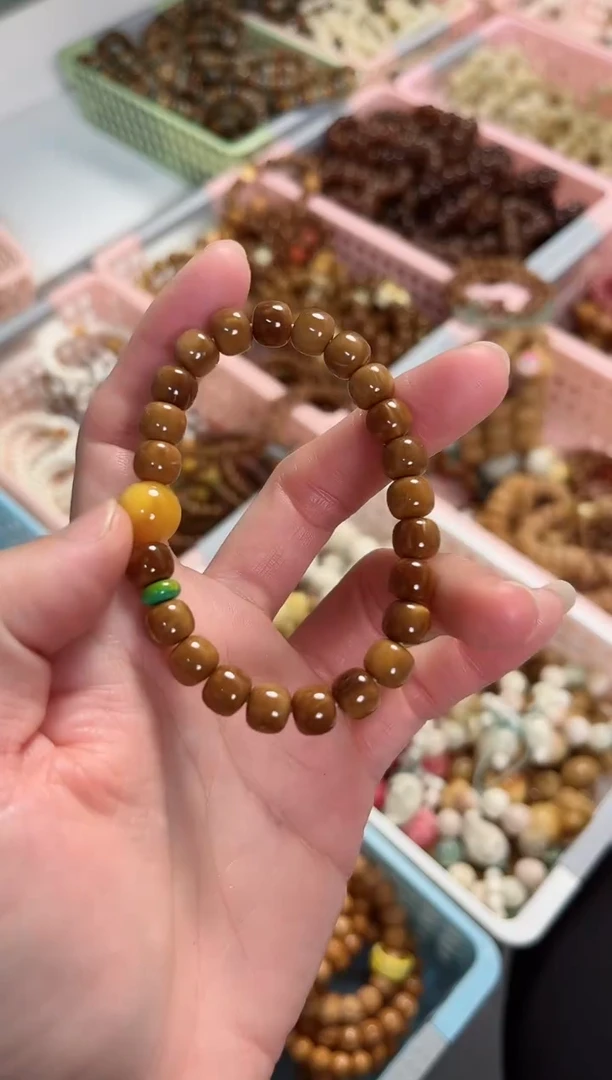 【闪购商品】石英质玉（黄龙玉）手串未镶嵌库克搭配黄龙玉 8mm