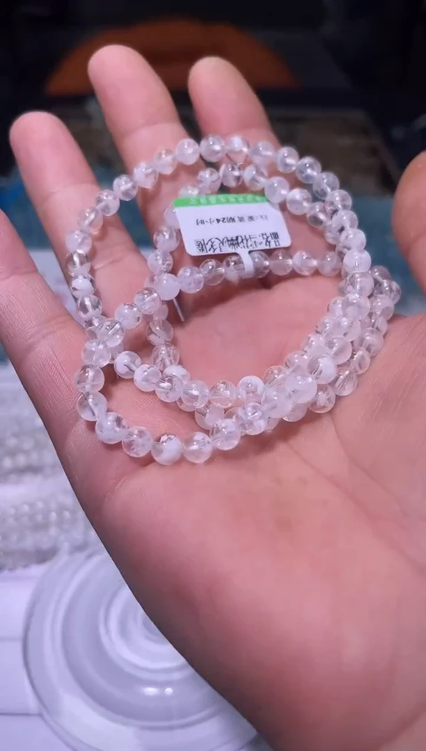 未镶嵌手链水晶J017-5mm雪花幽灵多圈-多样性发其一