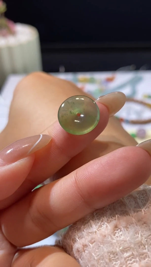 未镶嵌定制翡翠卡14.6平安扣 买断不退换