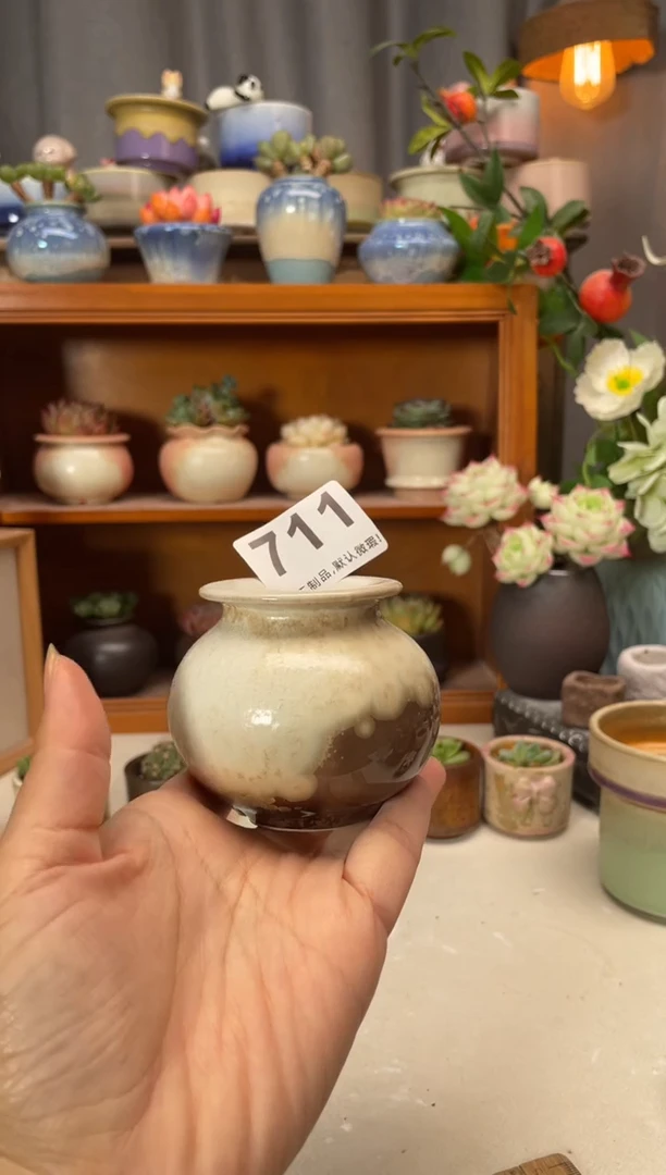 瓷片711知木小芳花盆