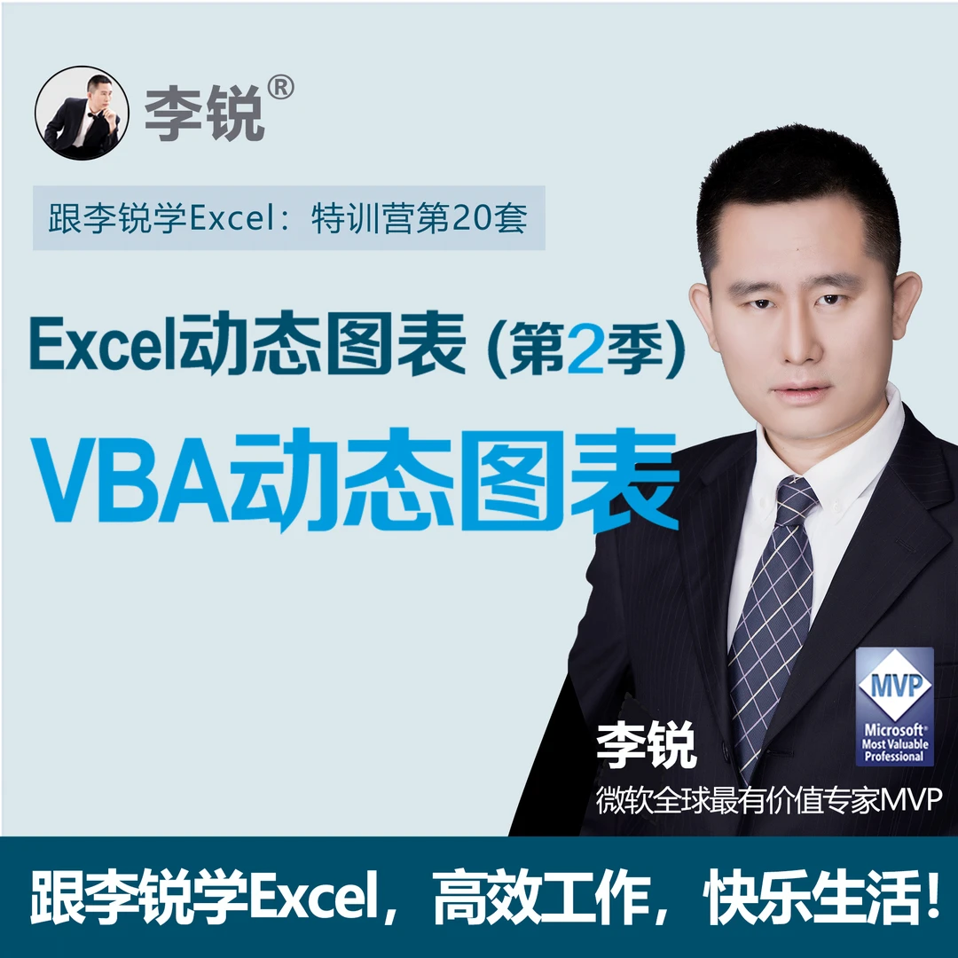 Excel特训营20：Excel动态图表第2季VBA动态图表Office办公视频