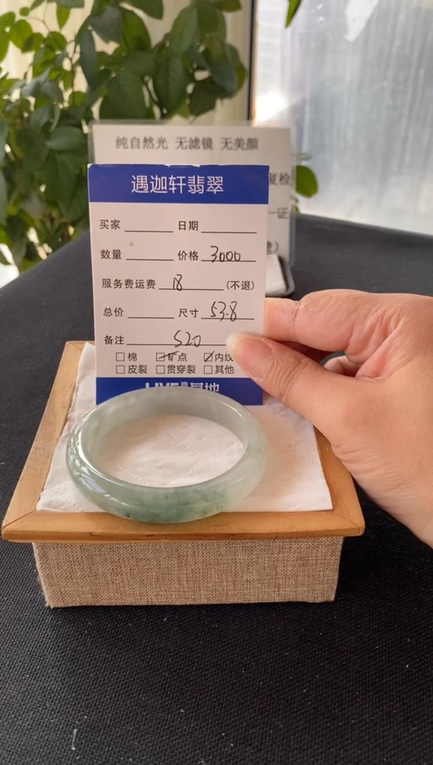翡翠手镯未镶嵌54圈口 S20编码