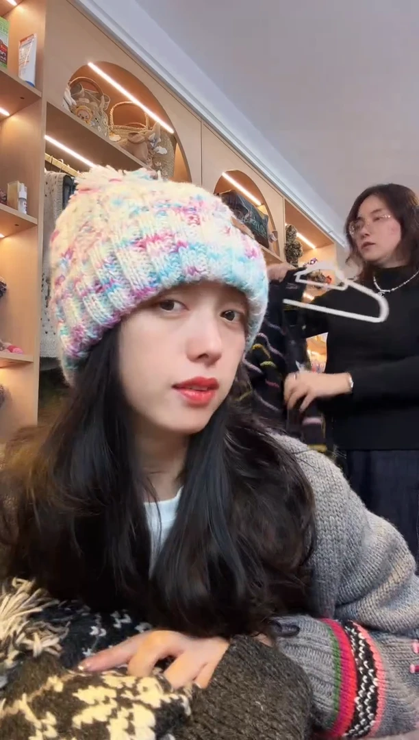 羊毛百羊毛祥云单球帽