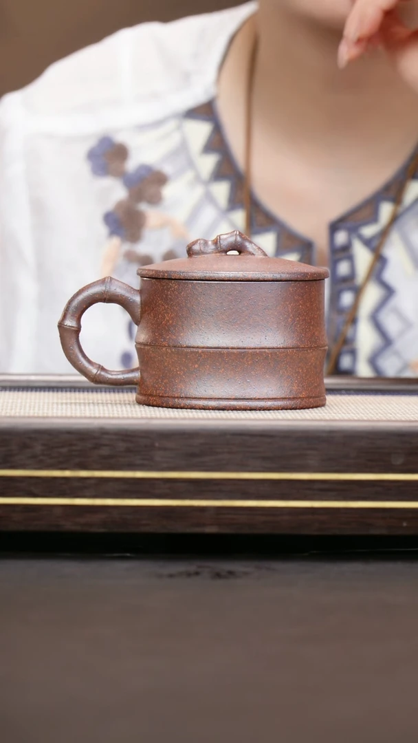 茶壶紫砂柴烧  竹节盖杯