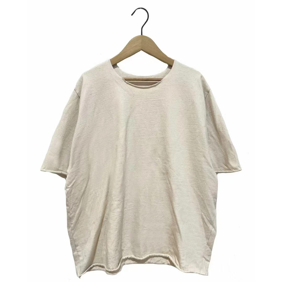 左岸迷香春夏圆领纯棉休闲百搭时尚T恤半袖白色宽松夏季Z25SS4016