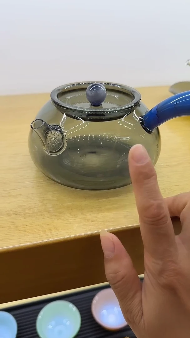 玉见烟灰彩云追月煮茶壶
