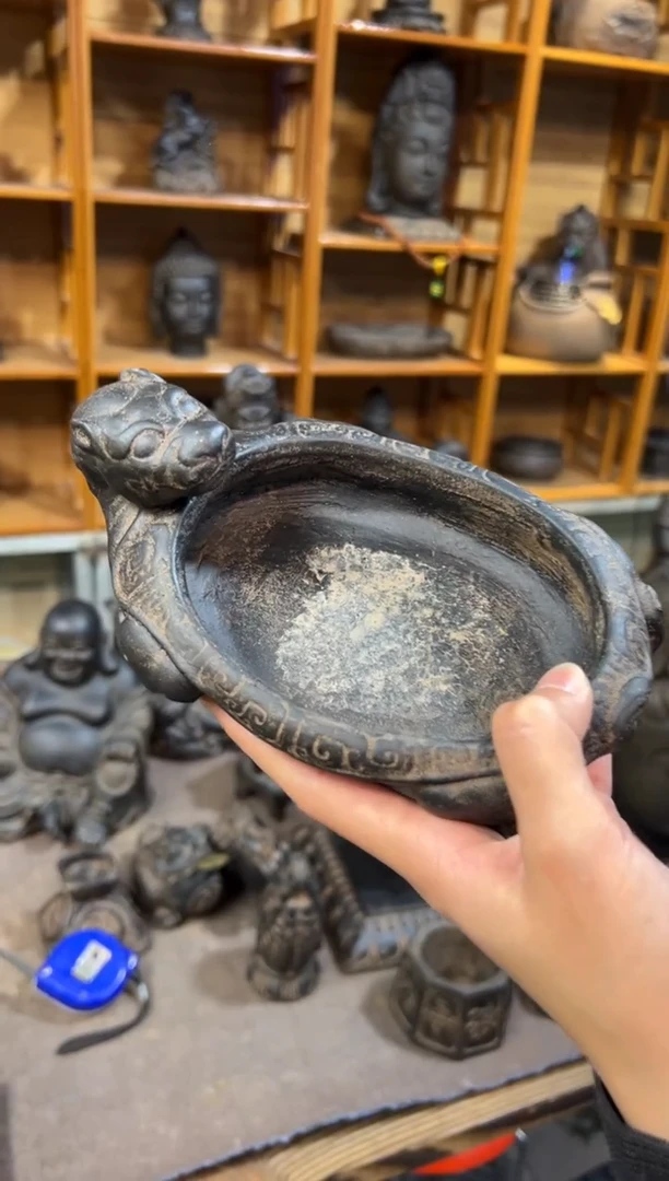 陶土【火山泥】小龙龟盆