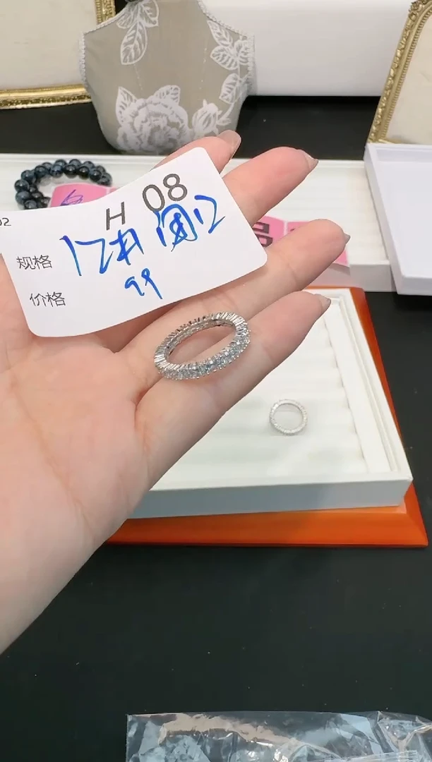 【闪购商品】海蓝宝石戒圈银S925镶嵌12码发一个H08