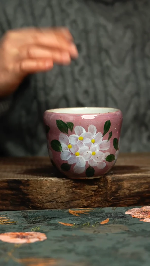 【闪购商品】杯釉下彩手工手绘同款陶器